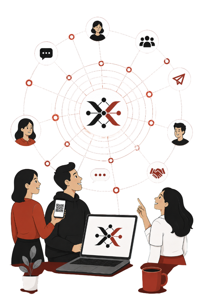 People connecting through the InnoXtra network